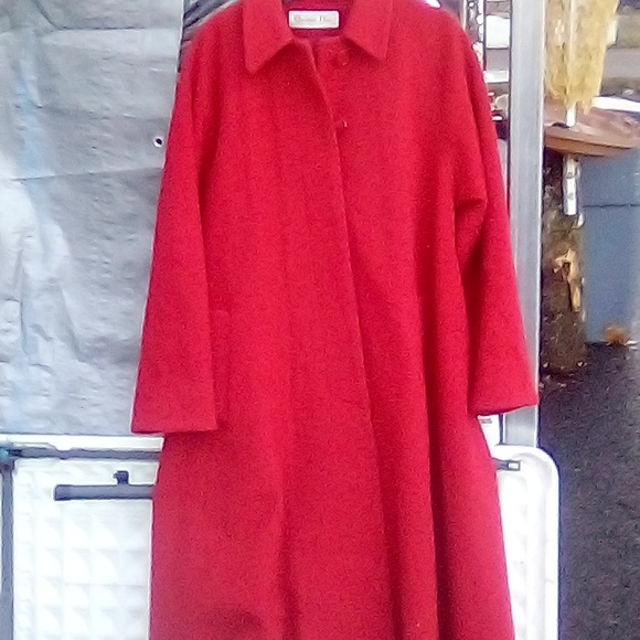 Christian Dior beautiful red long coat - Picture 3 of 6